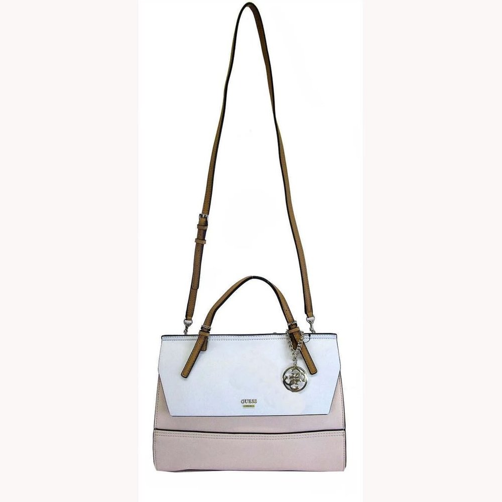Guess Color Block Top Handle Satchel Shoulder Bag - image 1